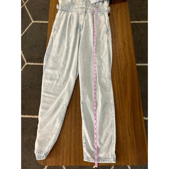 7 FOR ALL MANKIND DENIM LUSTRE BALLOON SLEEVE JUMPSUIT.  Size Small. NWOT - Picture 11 of 11